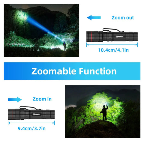 High Lumen Tactical Flashlight with holster zoomable waterproof for hiking and camping EDC ready outdoor gear essential