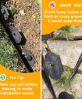 Installation tips for 33Ft Landscape Edging Kit With Four Inch High Paver Border Edging And 30 Stakes Included Keeps Flower Beds, Lawns, And Yards Looking Sharp, Neat And Clean, Black.