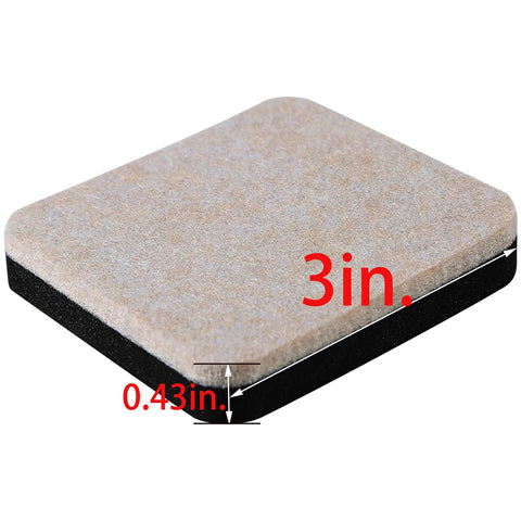 20 Pack 3 Inch Square Felt Furniture Sliders For Hard Surfaces Heavy Duty Moving Sliders No Sweat Repositioning Protect Floors And Back Health Ideal For Sofas Tables Desks Cabinets And Heavy Furniture
