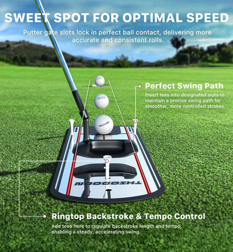 Ultra Thin 3mm Golf Putting Mirror For Eye And Shoulder Alignment With Real Time Visual Feedback To Square Your Stance On Every Putt Anti Scratch Acrylic Surface Portable Carry Bag Perfect For Home And Green Practice Pro Grade Confidence