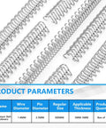 12 Inch Conveyor Belt Fastener Kit With 12 Pieces Of 316 Stainless Steel Clipper Lacing And 70 Inch Hinge Pin Box Needle Fasteners For Light Industrial Duty Buckle Staple System product parameters