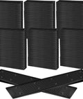 Pangda 250-pack 8-inch black plastic leveling shims for furniture; front view shows ribbed rectangular wedges stacked