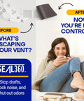 Magnetic Vent Covers 2-Pack for Floor Wall or Ceiling Vents 9.5 x 16 White Complete Seal usage showing airflow control.
