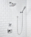 Tesla 3 Function Diverter Trim Without Valve Chrome For Shower Systems Trim Kit Only with shower head and hose setup