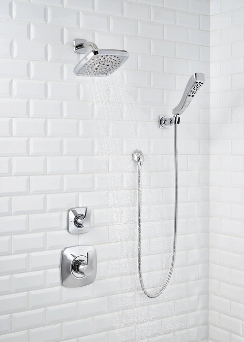 Tesla 3 Function Diverter Trim Without Valve Chrome For Shower Systems Trim Kit Only with shower head and hose setup