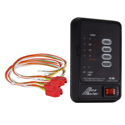 RV Tank Sensor Monitor Panel Replacement M21-KIB Panel Only For Fresh Water, Gray, And Black Tanks With Battery Voltage Readout