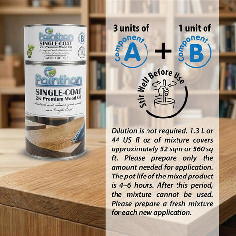 Game Changing One Coat Interior Wood Oil Finish With Fast Fix Accelerator And Zero Voc Friendly Formula For Lazy Weekend Projects And Snazzy Oak Floor Refreshes In Your Dream Space can with instructions on mixing components.