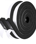 Window AC Seal Kit 1 By 1 Inch Neoprene Foam Tape Weather Stripping For Snug Fit Keeps Cool Air In And Blocks Hot Air Drafts And Noise 13 Ft Value Pack With Two Six And A Half Foot Rolls In Black