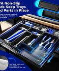 Sixteen Piece Extra Small Parts Organizer Trays For Nuts Bolts Screws Washers And Electrical Connectors Desk Drawer Bins