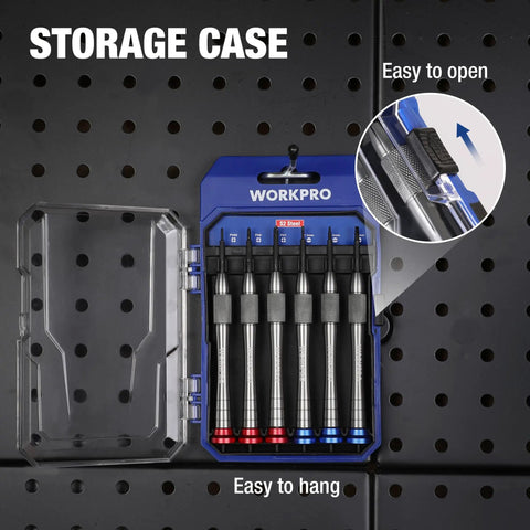 Magnetic Precision Screwdriver Set 6 Piece Mini Repair Kit With S2 Alloy Steel Bits in storage case