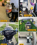 Pack Of 2 Stroller Cup Holders Universal Drinks Holder for Bikes Trolleys or Walkers attached to various mobility devices