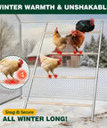 Natural Wood Chicken Perch Roosting Bars For Coop And Backyard Poultry, Sturdy Roost Ladder For Backyard Flock in winter setting