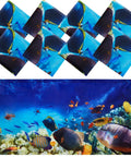 Eight Pack Magnetic Fluorescent Light Covers For Classrooms And Offices, Fits 4 By 2 Feet Drop Ceilings, Ocean Style Diffuser Filters