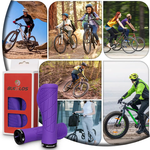 Single Lock-On Mountain Bike Grips, Ergonomic Anti-Slip Handlebar Rubber Grips For MTB BMX Cruiser And Scooter, 7/8 Inch, Black, Comfortable, Locking Design For Cushioned Palm Support On Long Rides.