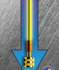 Leak Saver Direct Inject UV refrigerant leak sealer tool with yellow tubing and brass fittings