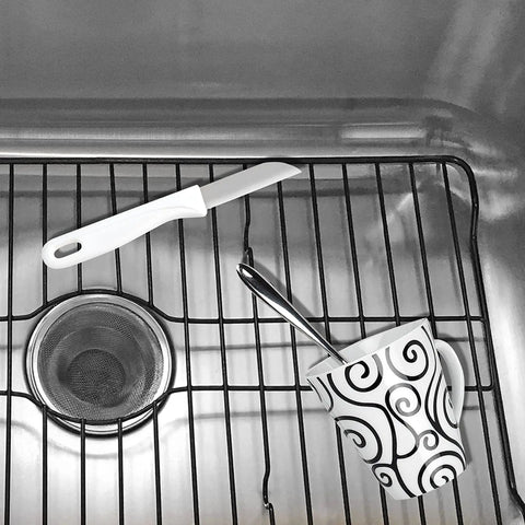 Heavy Duty Kitchen Sink Protector Grid Mat In Black Protects Sink Base From Scratches And Dents Rust Resistant Shield
