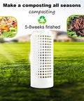 Low Fuss Mini In Ground Worm Farm Compost Bin With Holes And Lid For Easy Vermicomposting Of Kitchen Waste A Compact Space Saving Green Living Solution For Small Gardens Veggie Patches And Raised Beds in a garden setting.