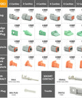 Connector Kit 2 Sets With 3 4 6 8 12 Pin IP67 Waterproof Electrical Connectors And 75 Pairs Size 16 Stamped Contacts shown in parts grid