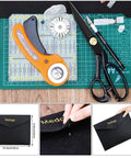 All In One Do It All Rotary Cutter Kit For Sewing And Quilting 104Pcs Includes 45Mm Cutter With 8 Extra Blades Cutting Mat