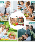 Cowboy Themed Lunch Bag Insulated Tote With Big Capacity for work, picnics, camping scenes showing office, school, outdoors.