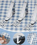 Heavy Duty Beefy Stainless Steel Tablecloth Clips 10 Pack For Outdoor Picnic Tables Windproof Cover Clamps with butterfly design