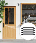 4 Pack 7.87 Inch Black Barn Door Handles Built To Last Heavy Duty Rustic Metal Cabinet Pulls for sliding door installation