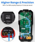All In One Digital Multimeter True RMS 6000 Counts For AC DC Voltage And Current, inside view of circuit board and front panel detail.