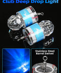 Two Pack Deep Drop Water Activated LED Fishing Lamp For Swordfish Deep Sea Angling 10mm LED Beads with blue glow