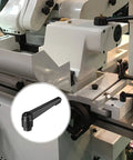 M8 Quick Release Push Button Ratchet Clamping Lever Five Piece Set Adjustable Female Threaded Handle shown on machine.