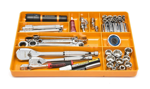 Universal Tool And Parts Tray Portable Box Organizer With 10 Compartments, 11x16 Inch Fit For Tool Box Drawers, keeps parts visible.