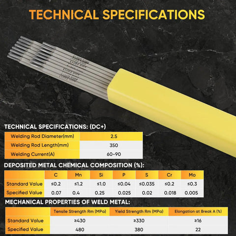 E6013 3/32 Inch Welding Rods 2Lb Set For Carbon Steel All Positions Easy Start Arc With Minimal Spatter Works With AC DC Welders