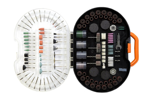 Open All In One 327 Piece Rotary Tool Accessory Kit With Carrying Case For Sanding Carving Cutting Grinding Polishing Engraving And More