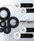 125 Piece Rubber Grommet Kit With 18 Sizes For Wiring And Automotive Firewall Grommets Hole Plugs Weatherproof Wire Protection