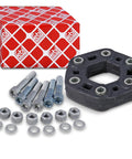 Feby Bilstein Flexible Coupling Kit For Propshaft Fits Like A Charm With Smooth Ride And Solid German Build Quality 110 Mm Pitch Circle Diameter One Pack Ready To Rock Your Drive Train Fix, black coupling with bolts