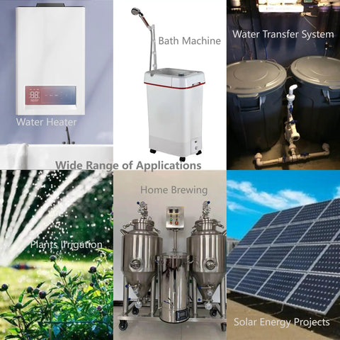 Rugged Dc Twelve Volt Submersible Water Pump For Hot Water Circulation Smooth Operator Motor Flows Three Point Five Gallons Per Minute No Hassle Plug And Play Solar Rig Ready To Rock in various applications.