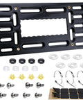 No Drill Front License Plate Bracket Mount For Bumpers And Grilles With Stainless Steel Tie Kit And Cable Ties Easy Bolt In Car Frame Mount Adapter Front Plate Holder With Screw Caps For A Secure Clean Look components