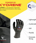 Lightweight Graphene Fiber Cut Resistant Work Gloves ANSI A1 for gardening DIY mechanical and general handling