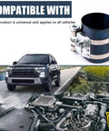 Piston ring compressor tool with blue and silver adjustable band for 2-1/8 to 7 inches, automotive engine use