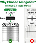 4 Panels 44In High By 12 Ft Long Heavy Duty Decorative Garden Fence Gate With Leaves Metal Wire Panels comparison diagram