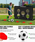 2 Pack 4x3 Ft Kids Soccer Goals For Backyard Practice Sesh Foldable Portable Soccer Nets With Target Ball And Cones Easy Storage