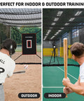 Heavy Duty Baseball Batting Cage Net With Door For Backyard And Indoor Practice, weather resistant polyester, no frame
