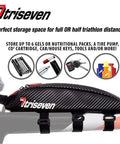 Triangle Bicycle Frame Bag Ride Ready For MTB And Road Bikes Lightweight Carbon Fabric Pouch with universal mounting straps.