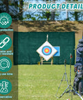 Archer using 5x10 Foot Archery Backstop Net For Backyard Practice And Outdoor Target Shooting Heavy Duty Built Tough Reinforced Netting