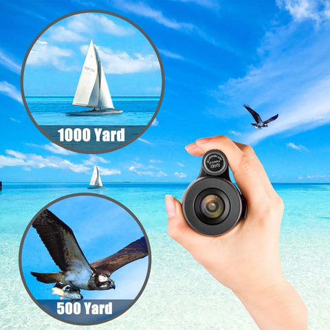 Compact 8x42 Monocular Telescope For Outdoorsy Adventurers Waterproof Fogproof Shockproof With Hand Strap HD View shown by ocean