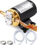 12V Oil Extractor Pump With 3.2 GPM Electric Gear Oil Transfer And Scavenge Pump, copper build with hoses and clamps
