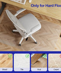 Clear Office Chair Mat For Hardwood Floors, 30 By 48 Inches, Heavy Duty PVC Floor Protector under office chair on wood floor