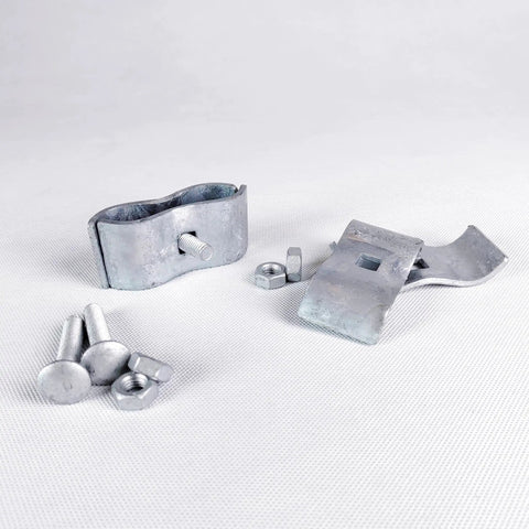 18 Piece Chain Link Fence Clamps Set For Dog Kennels 1 3 8 Inch Galvanized Steel Easy Install For Pipe And Panel Frames Rust And Corrosion Resistant Construction