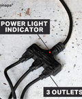 30 Ft Retractable Extension Cord Reel With Breaker Switch And 3 Grounded Outlets For Garage Ceiling Includes Mounting