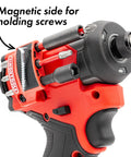 Magnetic Bit Holder For Milwaukee M12 Gen3 Impact Driver And Drill With Heavy Duty Neodymium Magnets For A Solid Hold And Fast Bit Changes Fits 3453 20 And 3404 20 Not For Subcompact, shown attached to driver.