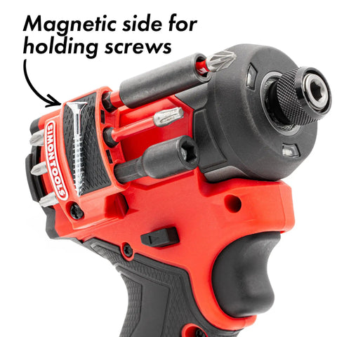 Magnetic Bit Holder For Milwaukee M12 Gen3 Impact Driver And Drill With Heavy Duty Neodymium Magnets For A Solid Hold And Fast Bit Changes Fits 3453 20 And 3404 20 Not For Subcompact, shown attached to driver.